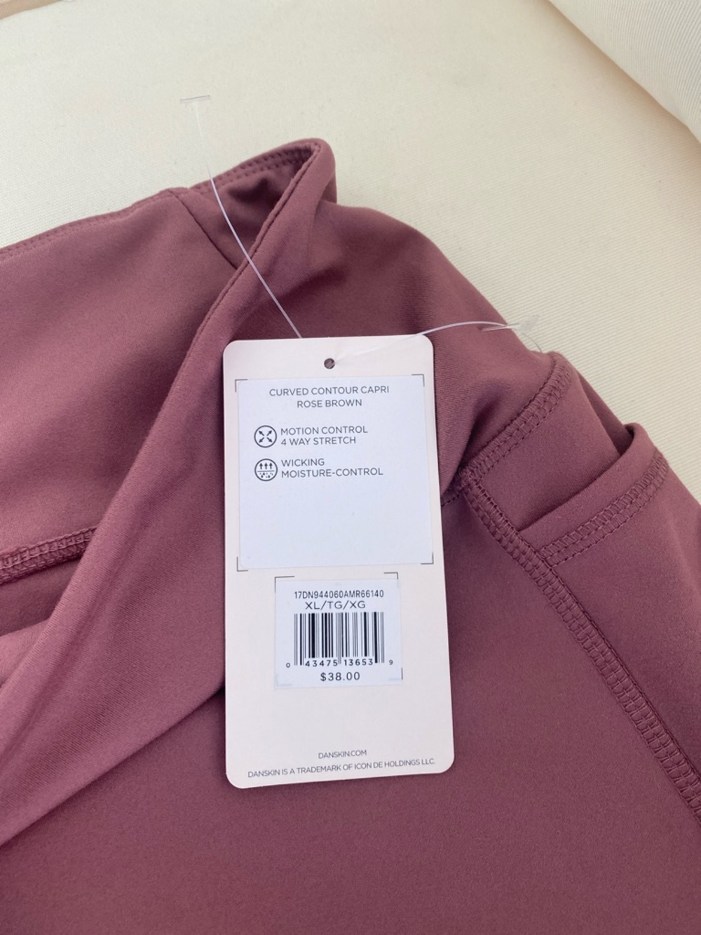 Danskin Mauve High-Waist Workout Leggings - Picture 4 of 4